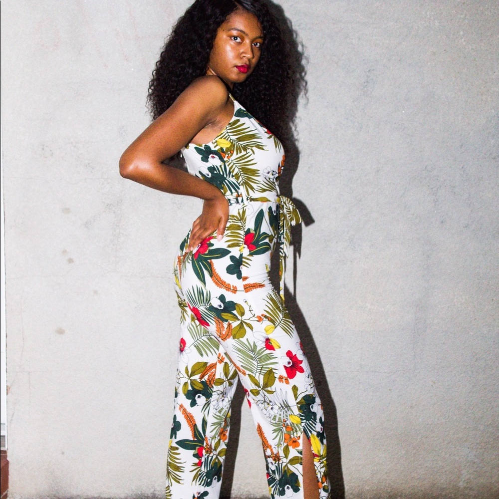 Women’s floral print jumpsuit